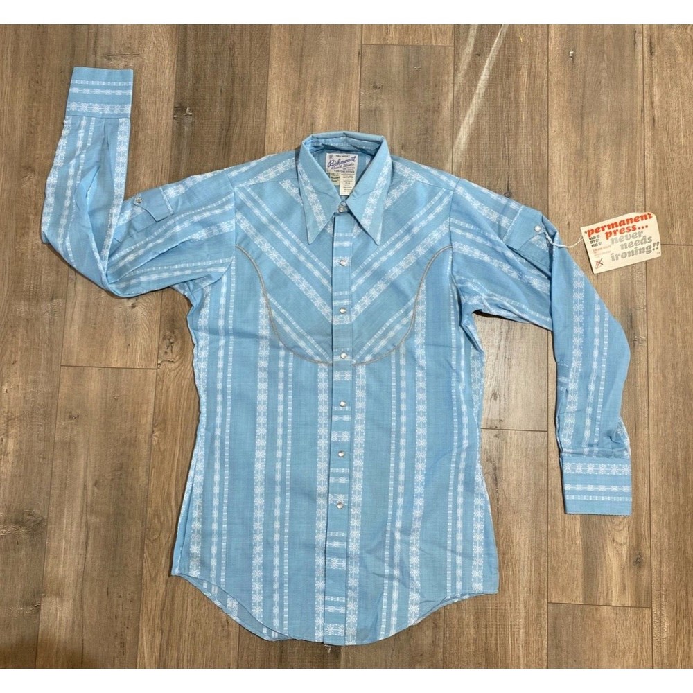 Rockmount Ranch Wear Pearl Snap Western Cowboy Shirt Men's Medium USA Made